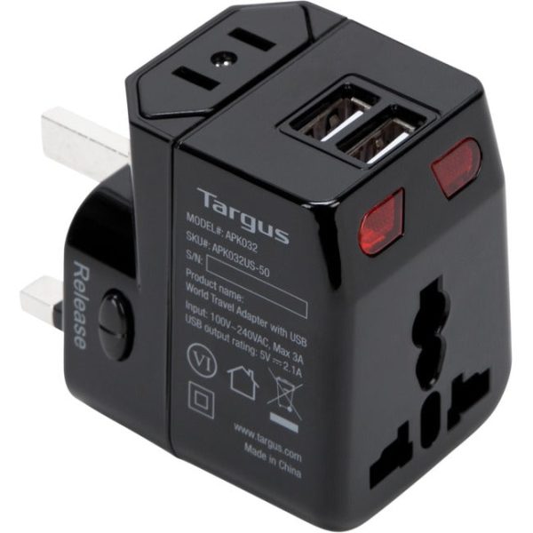 Targus World Travel Power Adapter with Dual USB Charging Ports Discount