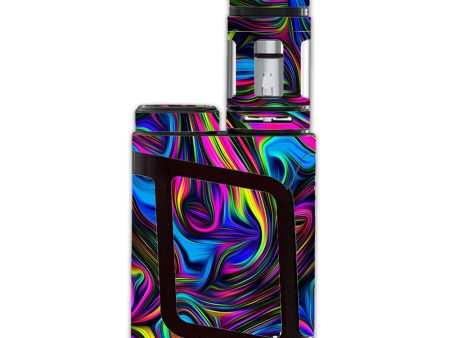 Neon Color Swirl Glass Smok Alien AL85 Skin Supply