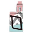 Pink Teal Gray Chevron Pattern Smok Alien AL85 Skin Hot on Sale