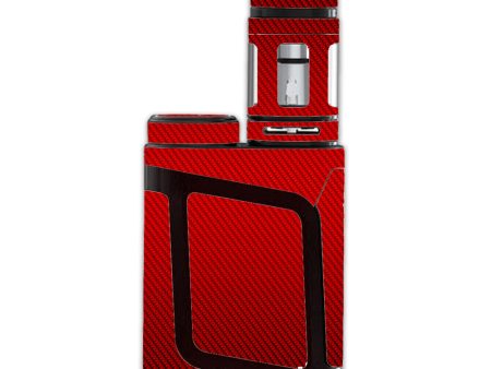 Red Carbon Fiber Graphite Smok Alien AL85 Skin For Cheap