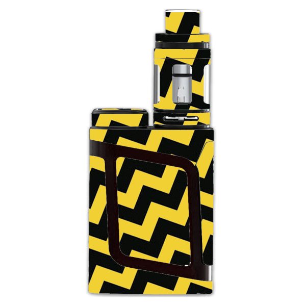 Yellow And Black Chevron Smok Alien AL85 Skin For Cheap