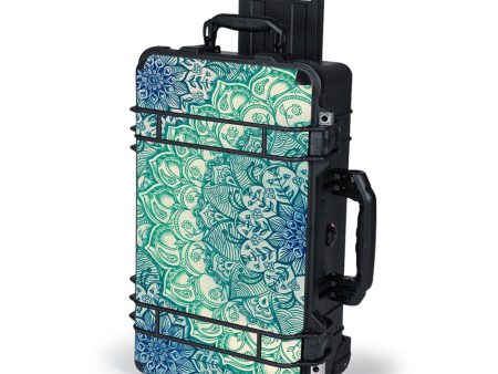 Teal Green Mandala Pattern Pelican Case 1510 Skin Sale